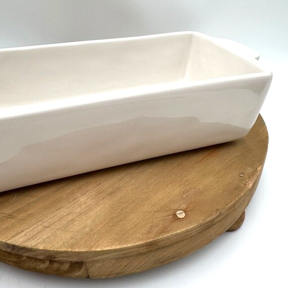 White "EAT" Loaf Pan Rae Dunn Heavy Durable All Purpose - Picture 5 of 9